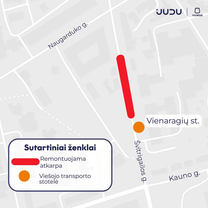 Eismo schema Vilniuje, Švitrigailos g.