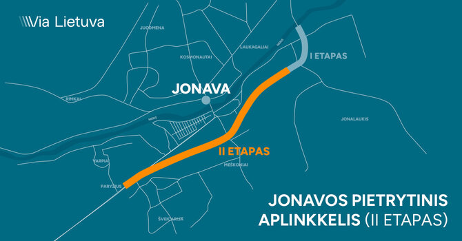 Via Lietuva nuotr./Jonavos aplinkkelis (schema).