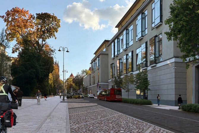 VV iliustr./PHENOMENA STUDIES ir Vilniaus vystymo kompanijos vizualizacijos, Maironio g.