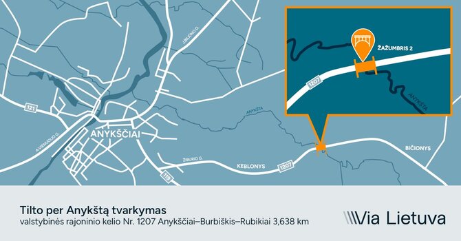 Via Lietuva iliustr./Tilto per Anykštą rekonstrukcija
