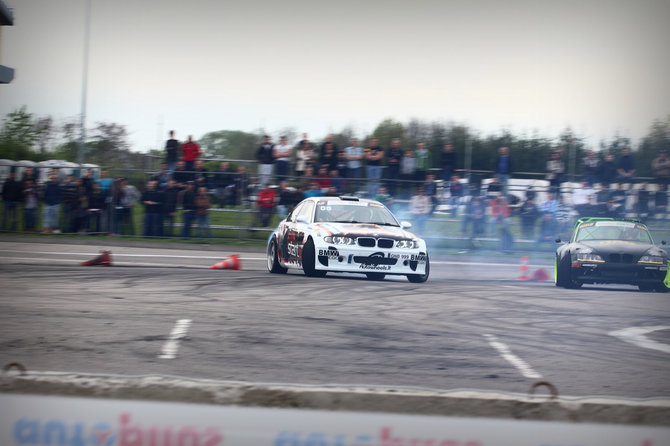 Beno Dragūno nuotr./Pirmame „Autoplius Lietuvos drifto čempionato“ etape nugalėjo Andrius Vasiliauskas 2014 m. balandžio 29 d. 