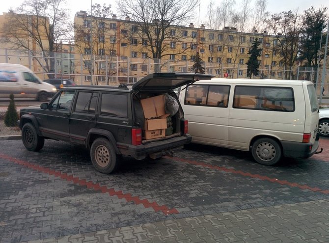 Dovydo Pancerovo nuotr./Labdaros krovinys Lenkijos-Ukrainos pasienyje