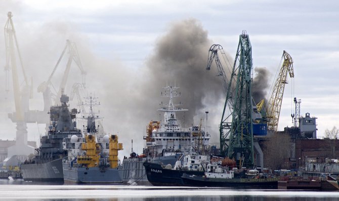 AFP/„Scanpix“ nuotr./Rusijos povandeninis laivas „Oriol“