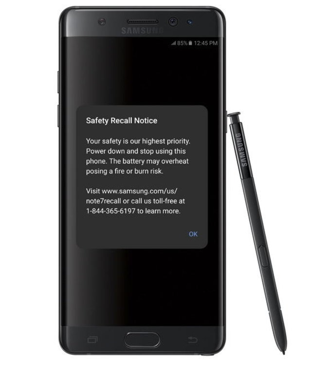 TopCom.lt iliustr./„Samsung Galaxy Note 7“ smaugia nauja problema
