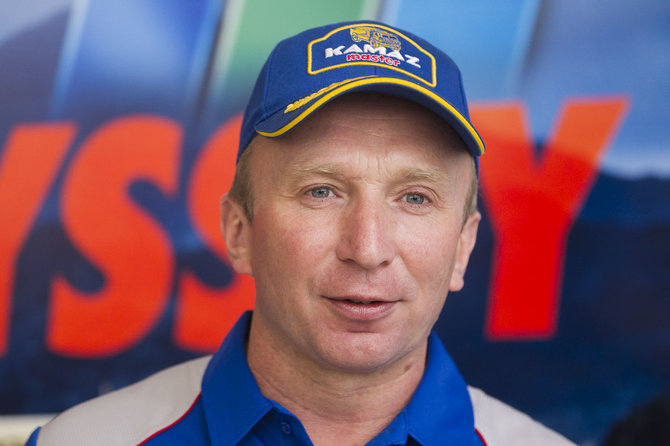 Gedmanto Kropio nuotr./Dakaro techninė apžiūra, daugkartinis Dakaro čempionas Vladimiras Čaginas