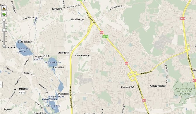 Maps.lt/Vilniaus vakarinis aplinkkelis maps.lt žemėlapyje