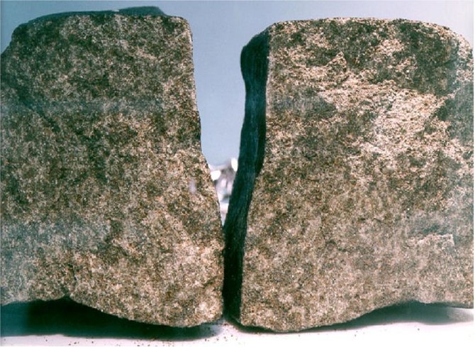 Nakhlos meteoritas, atskriejęs iš Marso, mokslininkams gali padėti įminti Raudonosios planetos praeities mįsles. Šaltinis: www.wikipedia.com