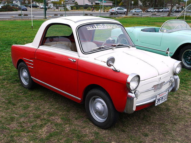 Wikimedia Commons iliustr./„Biancina“ - pirmasis  „Autobianchi“ automobilis