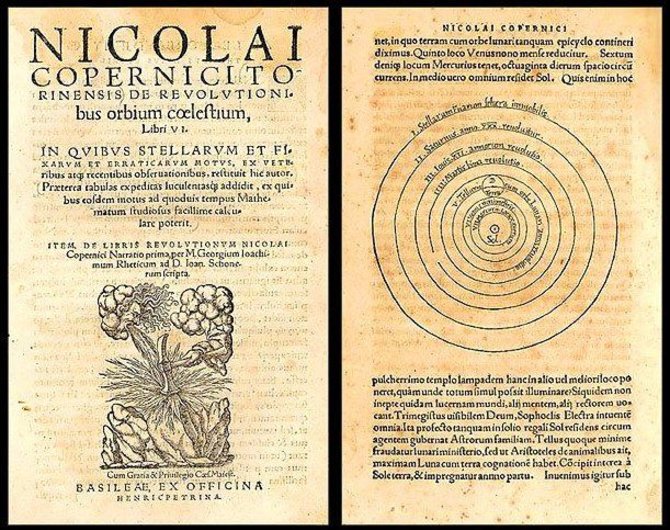 Koperniko traktatas „Apie dangaus sferų sukimąsi“ buvo išleistas 1543-aisiais, jo mirties metais, ir tapo vienu reikšmingiausių veikalų Vakarų mokslo istorijoje. Šaltinis: emaze.com
