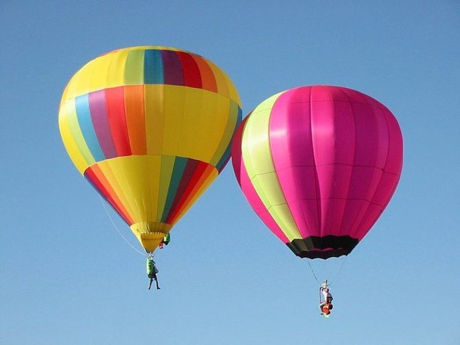 Hopper – vienvietis oro balionas be krepšio. (Rescher, Wikimedia(CC BY 2.5)