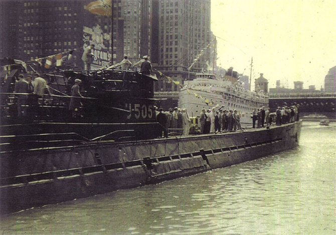 uboatarchive.net nuotr./Laive U-505 – amerikiečių jūreiviai