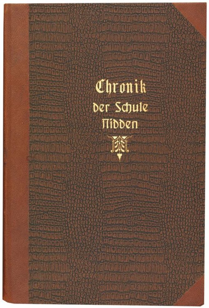 Knygos viršelis/Knyga „Chronik der Schule zu Nidden“ (Nidos mokyklos kronika)