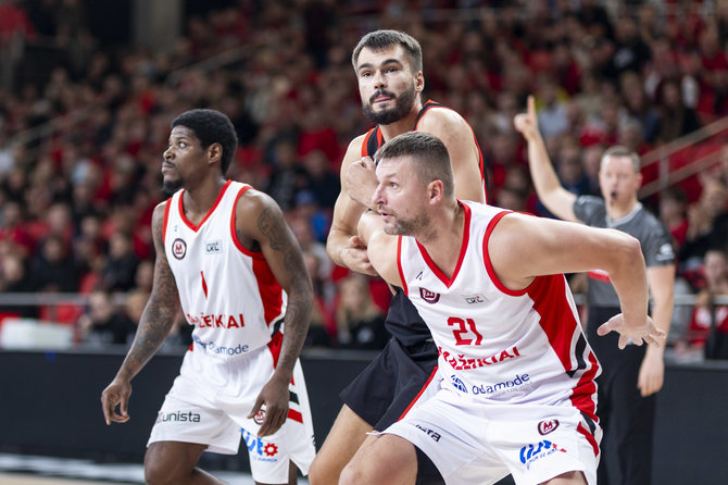 Irmanto Gelūno / BNS nuotr./LKl rungtynės: Vilniaus „Rytas“ - Mažeikių „M Basket Dalamode“. Artūras Jomantas