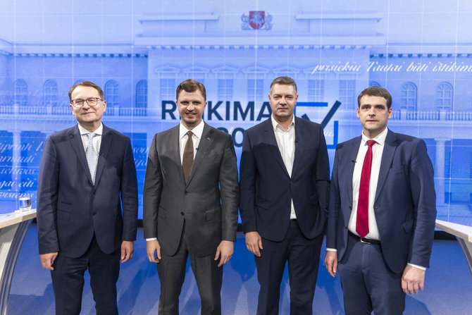 Irmanto Gelūno / BNS nuotr./Kandidatų į prezidentus debatai 2024