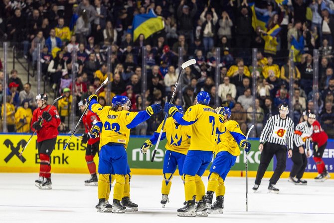 Irmanto Gelūno / BNS nuotr./2024 IIHF Pasaulio Ledo Ritulio Čempionatas. Lietuva – Ukraina