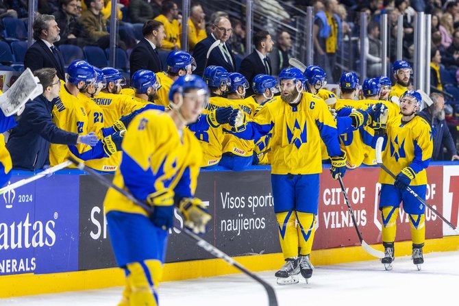 Irmanto Gelūno / BNS nuotr./2024 IIHF Pasaulio Ledo Ritulio Čempionatas. Lietuva – Ukraina