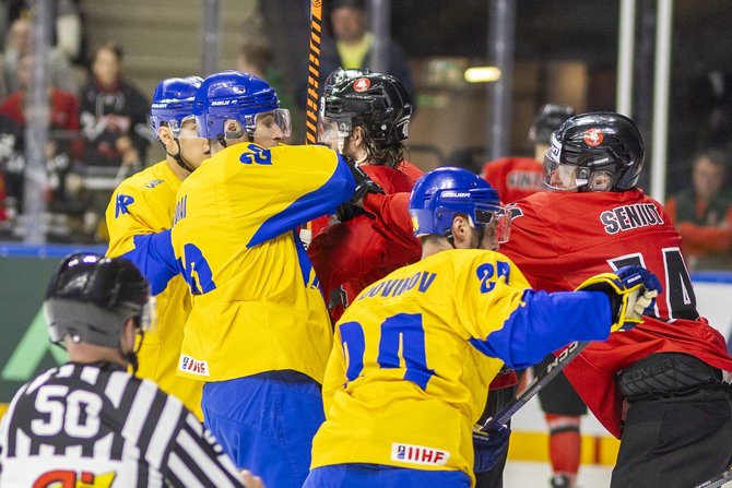 Irmanto Gelūno / BNS nuotr./2024 IIHF Pasaulio Ledo Ritulio Čempionatas. Lietuva – Ukraina