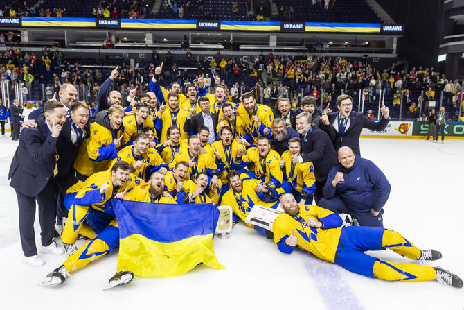 Irmanto Gelūno / BNS nuotr./2024 IIHF Pasaulio Ledo Ritulio Čempionatas. Lietuva – Ukraina
