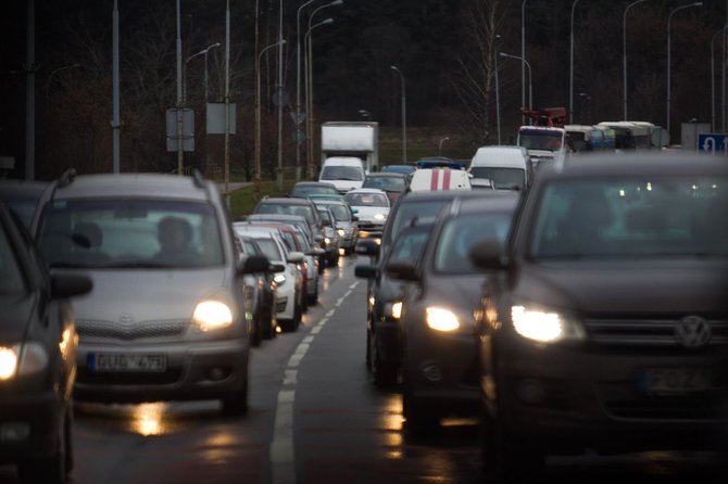 Irmanto Gelūno/15min.lt nuotr./Spūstys Vilniaus gatvėse