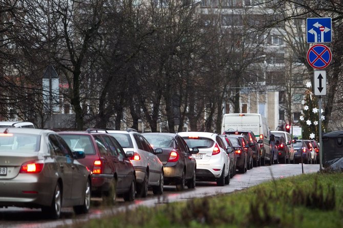 Irmanto Gelūno/15min.lt nuotr./Spūstys Vilniaus gatvėse