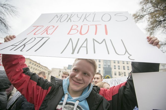 Irmanto Gelūno/15min.lt nuotr./Lietuvos lenkų organizuotas mitingas