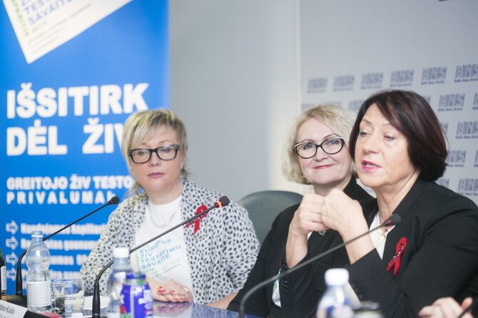 „Panevėžio balsas“ nuotr./Spaudos konferencija „Kodėl Lietuvos visuomenė neskuba tirtis dėl ŽIV?“