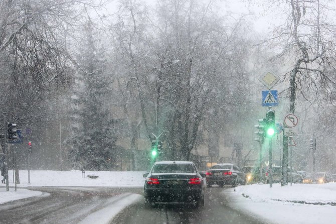 Irmanto Gelūno / 15min nuotr./Vilniuje penktadienį gausiai sninga