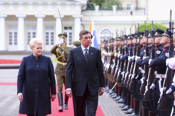 Irmanto Gelūno / 15min nuotr./Prezidentė Dalia Grybauskaitė susitiko su Slovėnijos prezidentu Borutu Pahoru