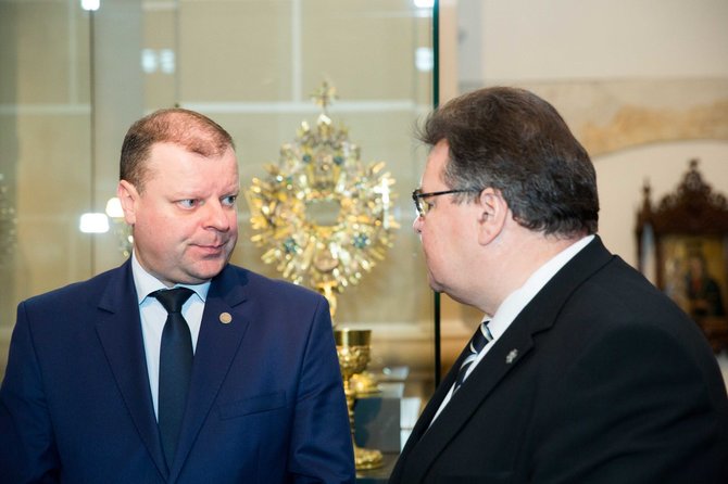 Irmanto Gelūno / 15min nuotr./Saulius Skvernelis ir Linas Antanas Linkevičius