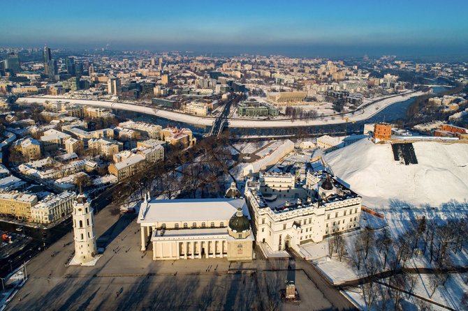 Irmanto Gelūno / 15min nuotr./Vilniaus katedra iš aukštai