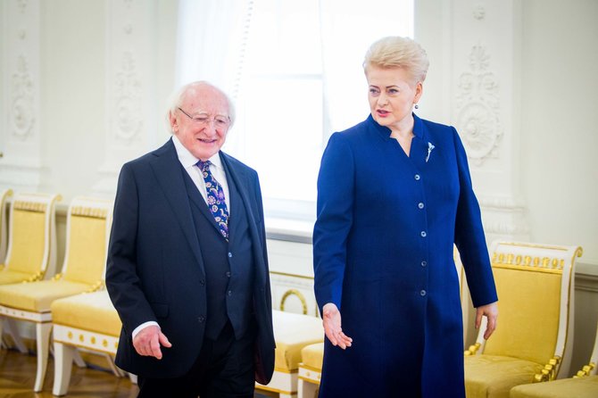 Irmanto Gelūno / 15min nuotr./Dalia Grybauskaitė susitiko su Airijos prezidentu Michaeliu D.Higginsu
