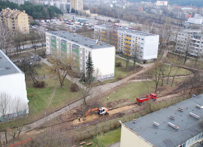 15min nuotr./Aplinkos renovacija Žirmūnų ir Minties g.