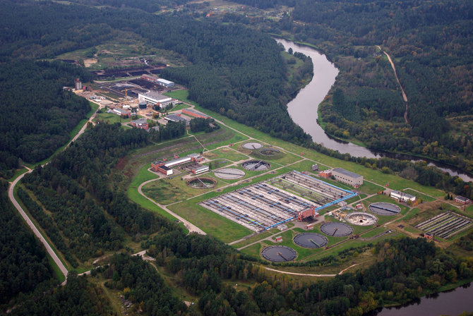 Įmonės nuotr./Bendrovės „Vilniaus vandenys“ valdoma Vilniaus nuotekų valykla.