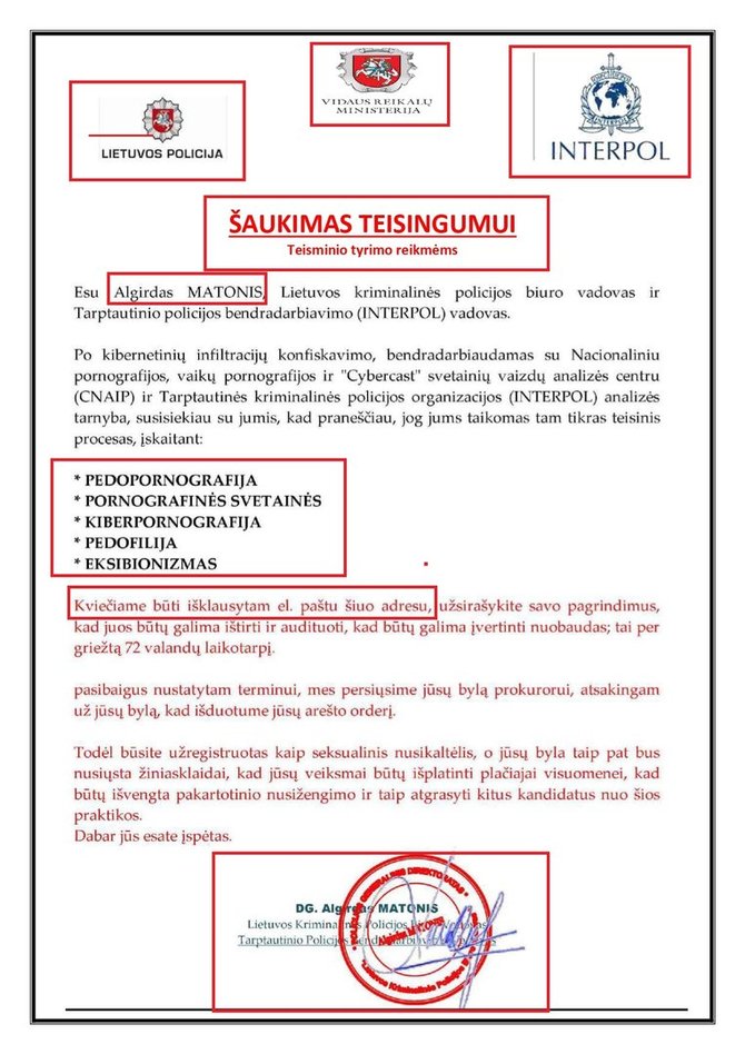 Policijos iliustracija/Temos iliustracija: netikras „Šaukimas teisingumui“