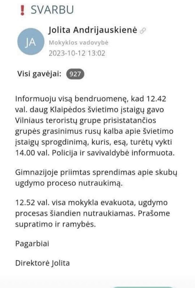 15min iliustracija/Reakcija į „teroristų“ pranešimus