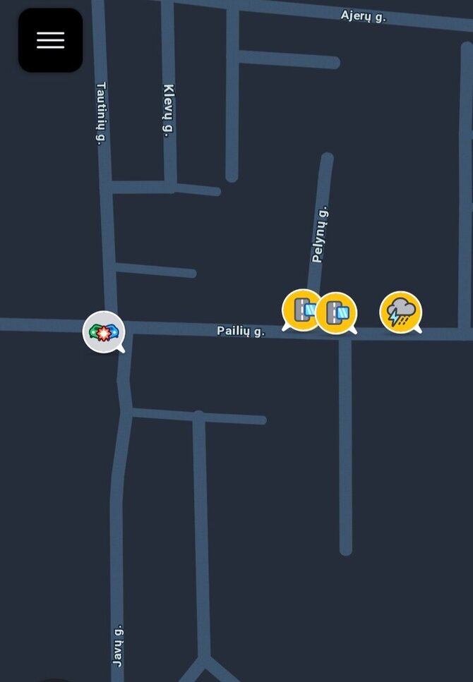 Atvaizdas iš „Waze“ programėlės/Temos iliustracija: pirmadienio avarija Šiauliuose