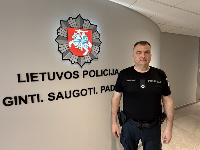 Policijos archyvo nuotr./Biržų r. PK viršininkas Jaunius Jurelevičius
