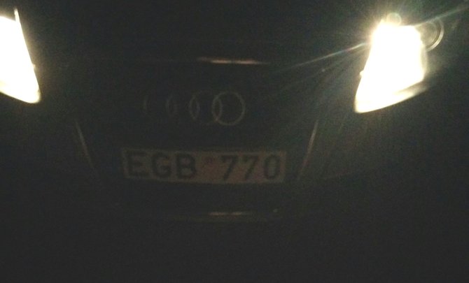 Donato nuotr./Įtariamojo automobilio „Audi“ priekis