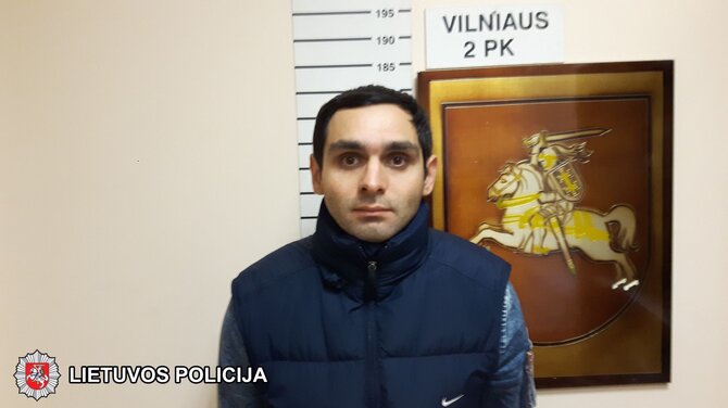Vilniaus apskrities policijos nuotr./Vagystėmis įtariamas Baltarusijos Respublikos pilietis M.M. (gimęs 1983 m.).