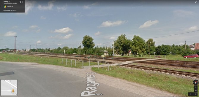Atvaizdas iš „Google Maps“/Asociatyvi iliustracija: geležinkelis Zokniuose