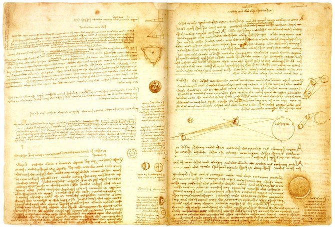 Wikipedia nuotr./Leonardo da Vinci raštas