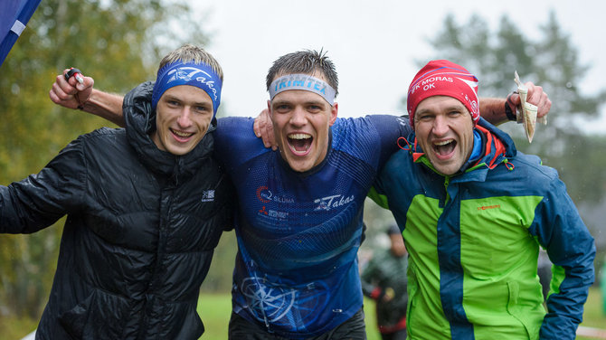 Donato Lazausko (Orienteering.lt) nuotr./Tadas Dementavičius, Algirdas Bartkevičius ir Simonas Krėpšta.