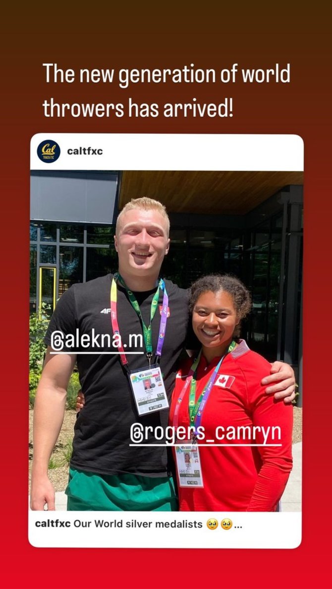 M.Saataros „Instagram“ nuotr./Mykolas Alekna ir Camryn Rogers