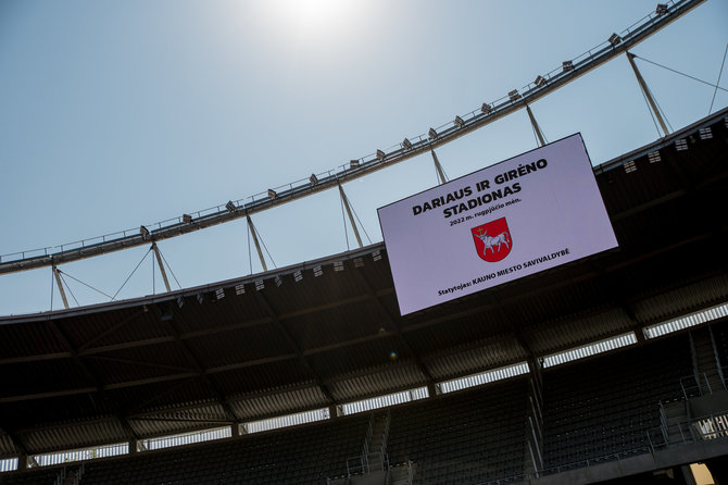 Kauno miesto savivaldybės nuotr./Naujasis ekranas Dariaus ir Girėno stadione