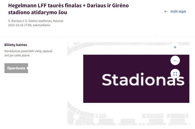 Prekyboje nebeliko bilietų į LFF taurės finalą.