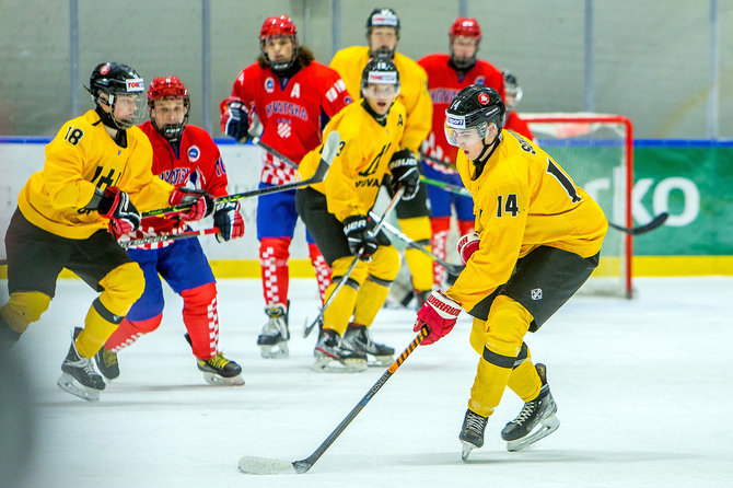 hockey.lt nuotr./Rungtynių akimirka