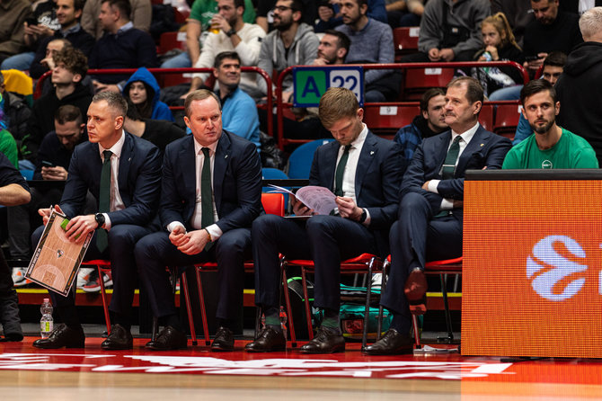 zalgiris.lt nuotr./„Žalgirio“ trenerių štabas Milane