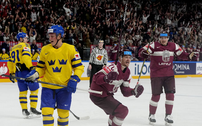 „Reuters“/„Scanpix“ nuotr./Latvių triumfas ir švedų nusivylimas