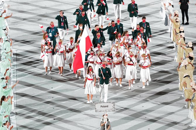 Imago / Scanpix nuotr./Lenkų olimpinė delegacija paskutinėse žaidynėse Tokijuje, 2021 m.