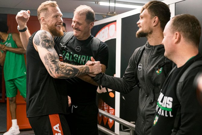 zalgiris.lt nuotr./Ignas Brazdeikis, Gintaras Krapikas, Tautvydas Sabonis ir Kazys Maksvytis